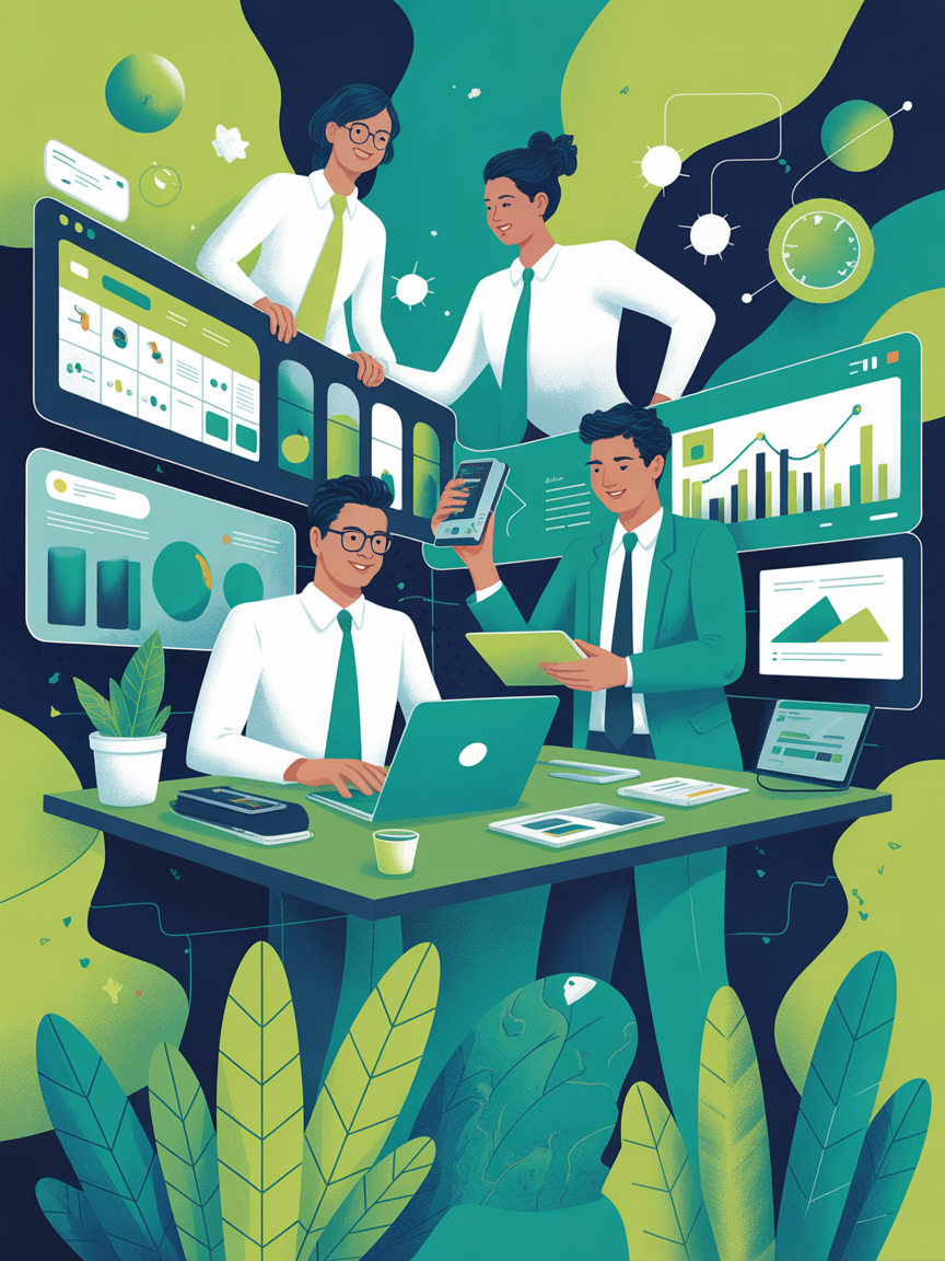 Ilustração de contas misturadas vs. contas separadas