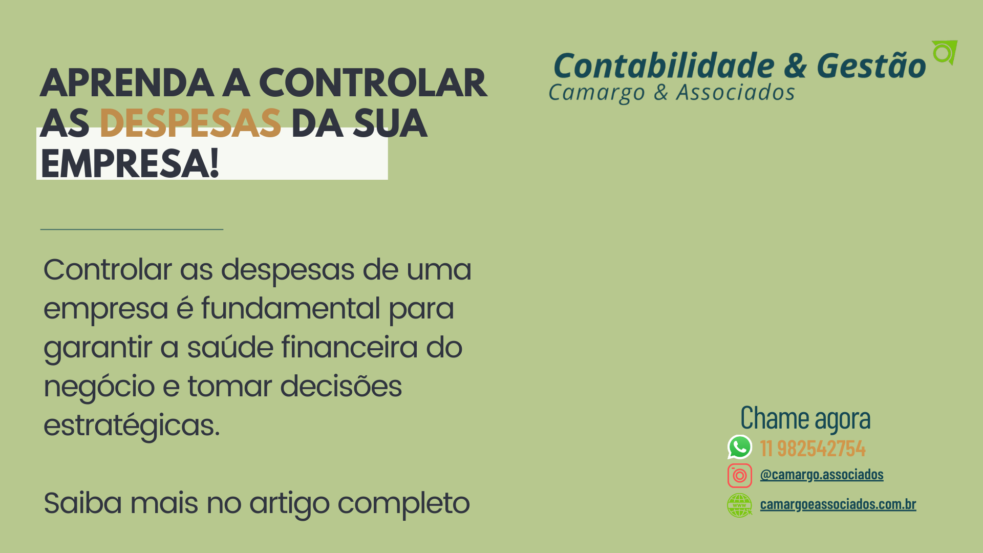 APRENDA A CONTROLAR AS DESPESAS DA SUA EMPRESA! 